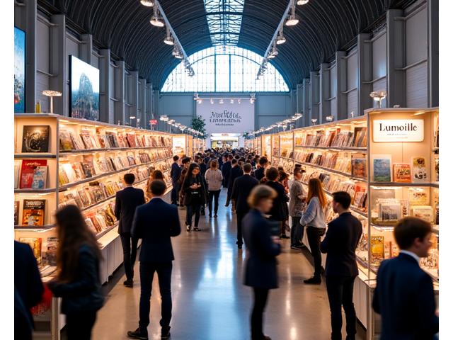 Foule à un salon du livre